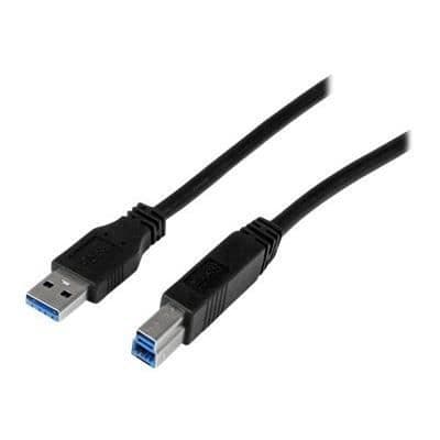 USB 3.0 A–B -sertifioitu kaapeli - STARTECH.COM - 1 m - Musta