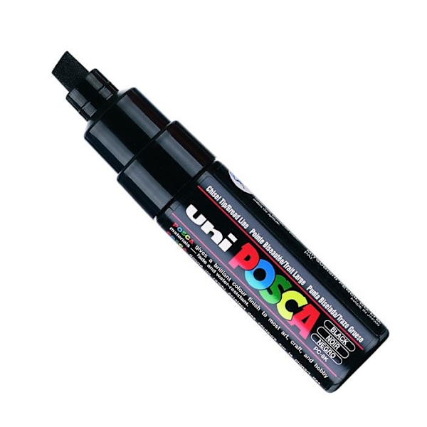 Marquer Posca Sort (X6) PC8K Bredde skrå spids sort