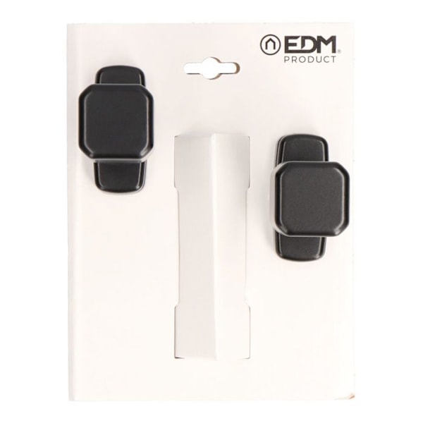 Saatavilla oleva nappi - EDM - 6807 - Alumiini - 80x39mm - Valkoinen ja Musta Svart