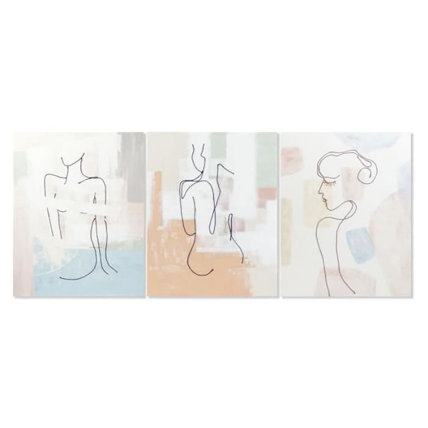 ramme 80 x 3,7 x 100 cm moderne abstrakt (3 stk.)