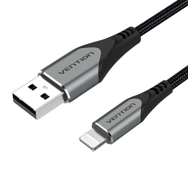 USB 2.0 til Lightning-kabel - VENTION - LABHF - 2,4 A - 1 m - Grå