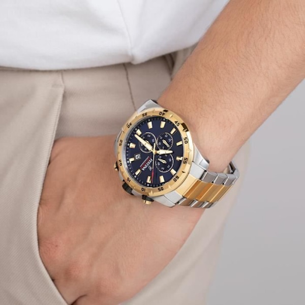 Kello - FESTINA - CHRONO SPORT - Kahdenvärinen teräs - Pyöreä kotelo 45 mm - Urheilullinen Två tonig