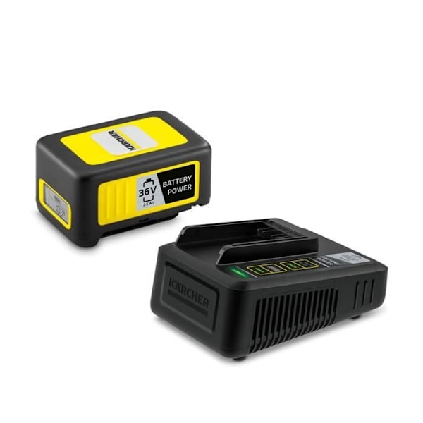 Batteri KARCHER POWER 36V / 2,5 Ah med LCD-skærm og hurtigoplader gult och svart
