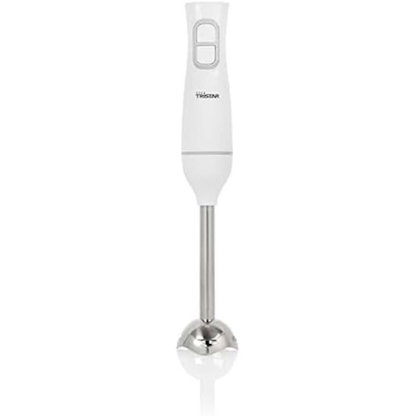 Tristar Stavblender, Rustfrit stål base, Pulse og Turbo funktion, Ergonomisk form, Hvid, MX-4880