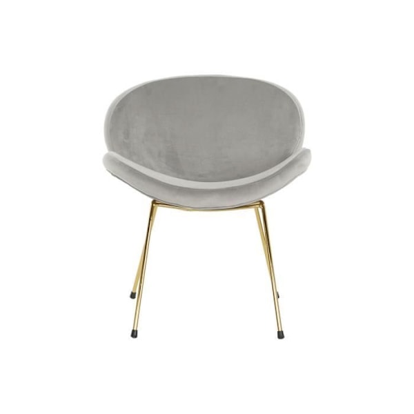 stol 62 x 58 x 73 cm guld ljusgrå metall