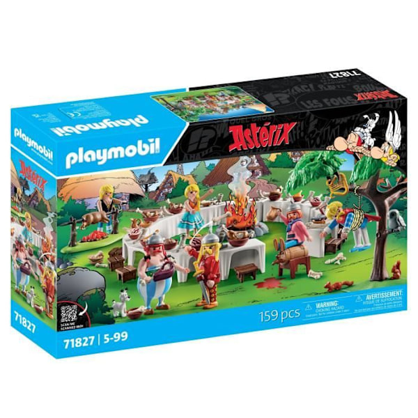 PLAYMOBIL 71827 Kyläjuhlat ja hahmo, Asterix, Asterix-sarjakuvan hahmot, 159 osaa, Sopii yli 5-vuotiaille Flerfärgad