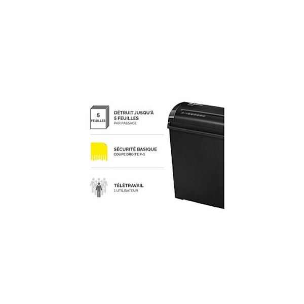 Dokumentmakulator - Fellowes - P-25S - Lige skåret - Kapacitet 5 ark - 11L beholder