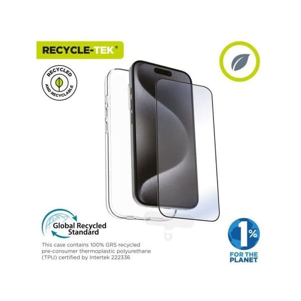 Kuori - MUVIT - iPhone 16 Pro - Karkaistu lasisuoja - Musta väri - Kova Sort