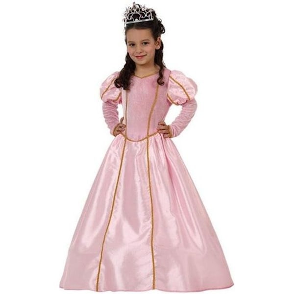 Prinsessa-asu - Vaaleanpunainen - Lapsi - Tyttö - 7-9-vuotias - Sametti- ja kangasjäljitelmä Rosa