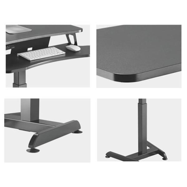 Bureau højdejustering elektrisk 72 - 122 cm max 37 kg Maclean MC-835 sort