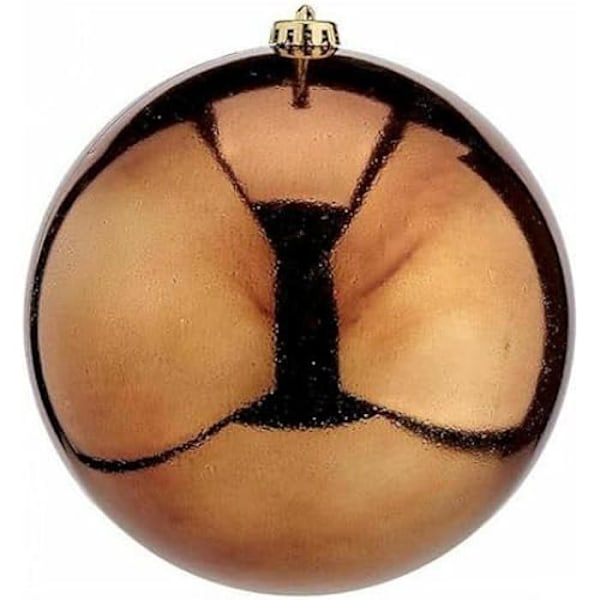 Julgranskulor - Ej specificerat - Set om 12 - Brun - Plast - 20 cm kastanj