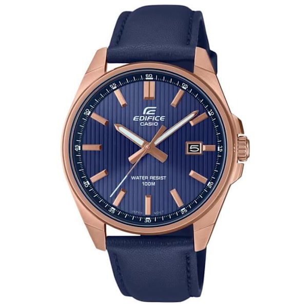 Klocka - CASIO - EFV-150CL-2AVUEF - Blått läder - 10 bar - 42 mm Blå, Ip-rosé