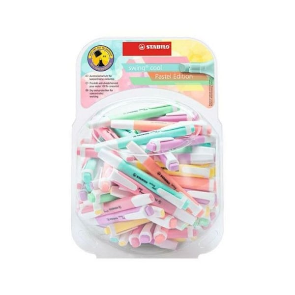 Highlighter - Stabilo refill - 275/100-8 - Set med 100 swing coola Pastel Edition highlighters