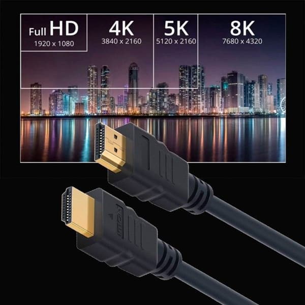 HDMI 2.1 - Ewent - EC1320 - Korkeanopeus Ethernetillä - 1m - Musta