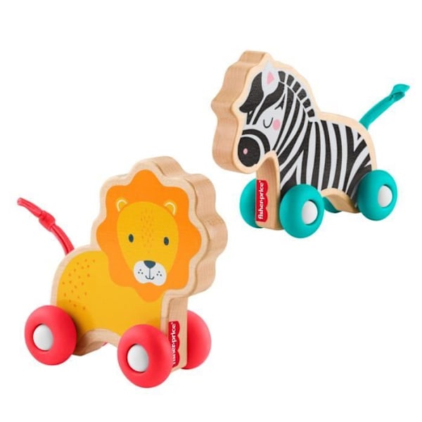 FISHER-PRICE Puupullattavat eläimet - JFN19 Färgad
