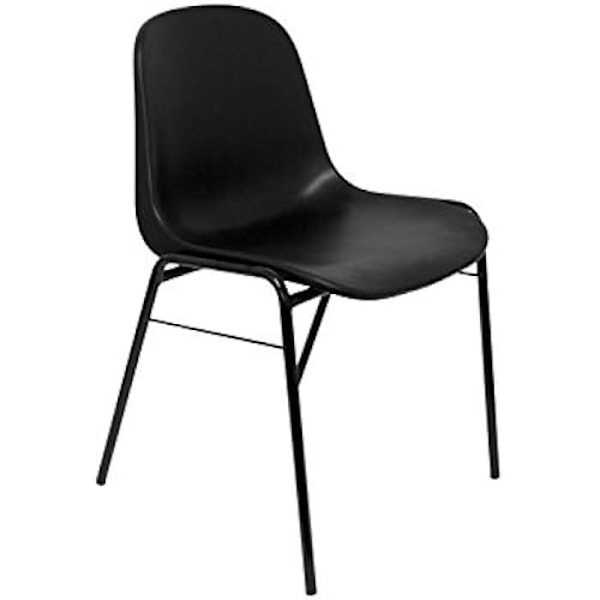 Fortrolig stol Ergonomisk, stabelbar og med sort struktur, sæde og ryg i sort PVC Piqueras ET Crespo Svart