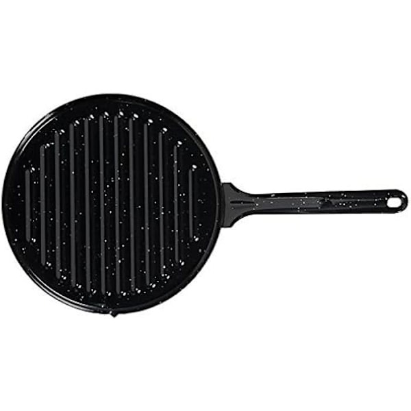 La Valenciana stegepande i sortemaljeret stål 22 cm, emalje, sort, 24 cm Svart