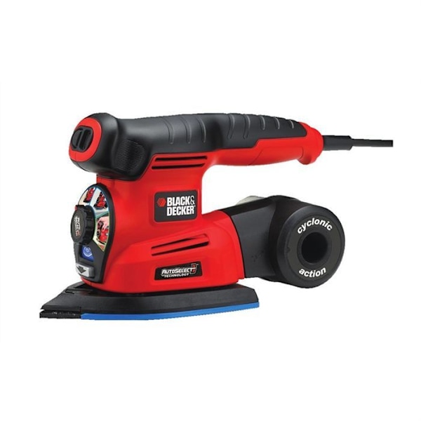 BLACK+DECKER 4 i 1 Multikutter Autoselect Ledningsbaseret 220 W KA280K-QS Leveres i Kuffert med 17 Abrasiver röd och svart