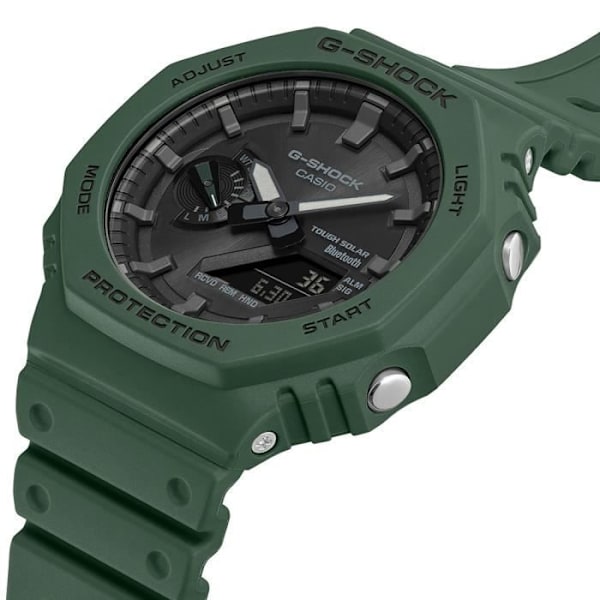 Klocka - Casio - GA-B2100-3AER - Analog/Digital - Grön plastrem - 20 bar Grön