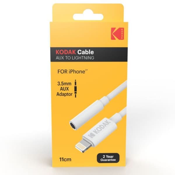 Câble Jack - KODAK - Hvid - Multicolor - Kompatibel med Apple - Høj kvalitet lyd