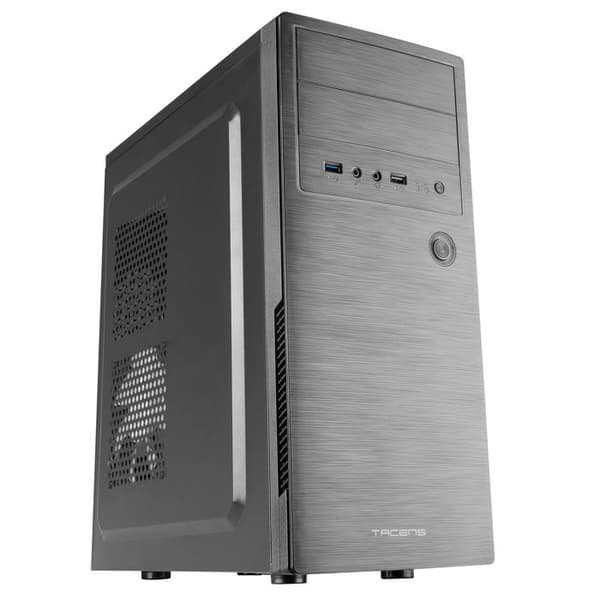 PC ATX-kabinet - Tacens - 2INITIOX - Poleret Aluminium - 120 mm blæser - Sort