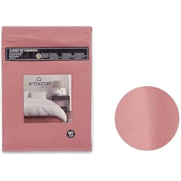 Sängkläder - Presentdekor - Rosa - 90x190 cm - 3 st - Syntet Flerfärgad