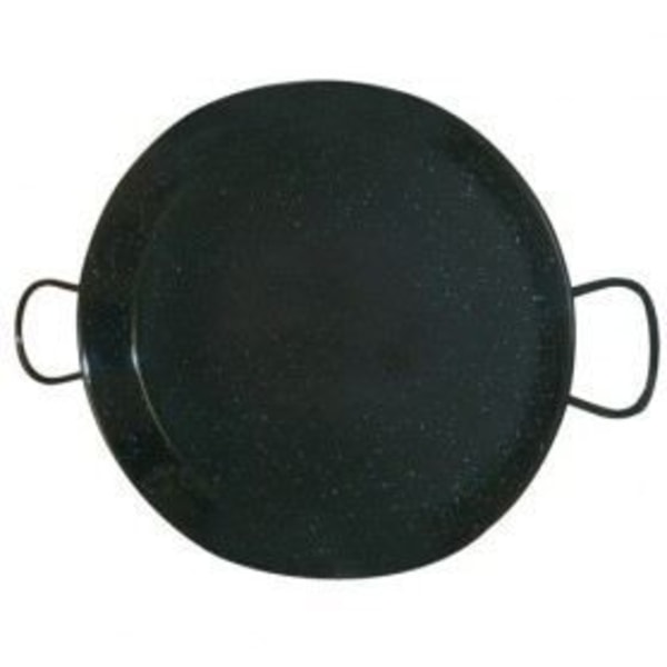 Paellafat i emalj - D: 42 cm Svart