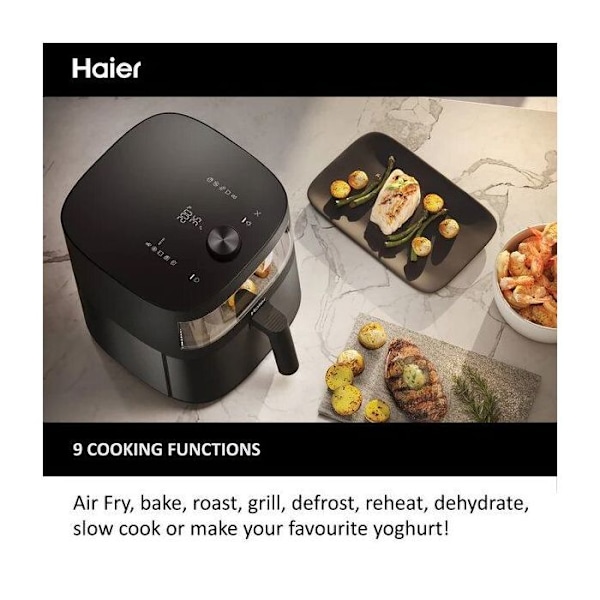 Luftfryer - Haier - HAF5TWA Series 5 - 9 i 1 - 7 L - Sort sort