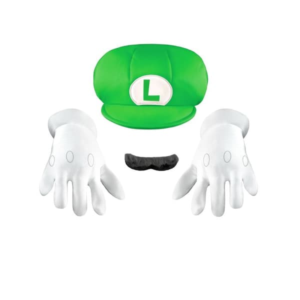 Sæt Accessoire Luigi Børn Lysegrøn, mørkebrun, hvid