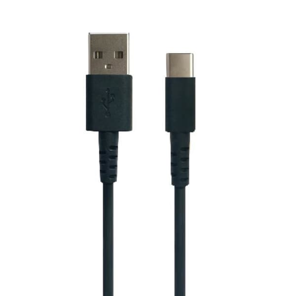 MYWAY PACK 2A AUTOLATURI + 1M MUSTA USB C -KAAPELI Sort