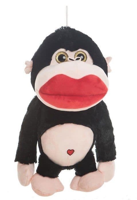Jouet en Peluche - Baiser - Singe - 35 cm - Sort - Til Børn Sort