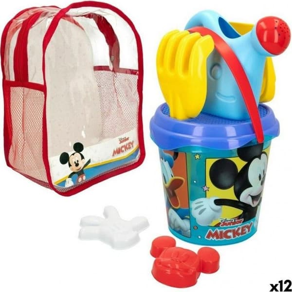 NC Sæt af Mickey Mouse Strandlegetøj Ø 18 Cm Polypropylen (12 Enheder)