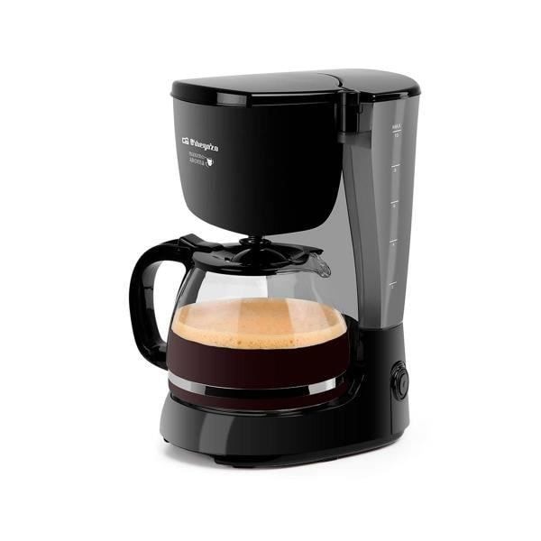 Orbegozo CG4061 filterkaffemaskine, sort finish, kapacitet på 12 kopper, aftageligt permanent filter, tank med niveauindikator