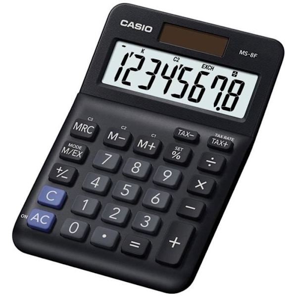Casio MS-8F Desktop lommeregner sort skærm: 8 batteridrevet, solenergi (B x H x D) 101 x 148,5 x 27,6 mm Sort