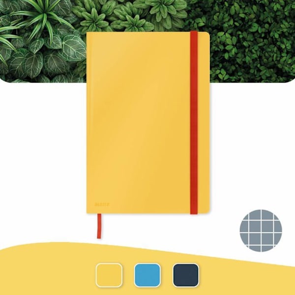 Leitz Notebook - 44820019 - Komplet 44710025 Notebook 80 ark A4 Quadrille Rød