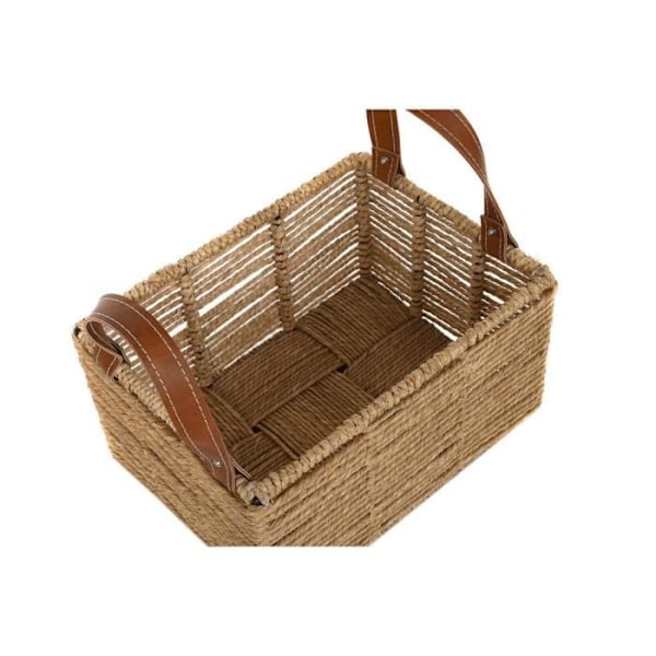 Korit - Boho - Metalli ja Lanka - 36 x 27 x 33 cm - 36 x 27 x 20 cm - Valkoinen Unik