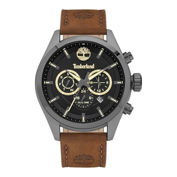 Herrklocka - Timberland - Ashmont TBL.16062JYU/02 - Äkta brunt läder - Analog - Elegant Brunt och svart
