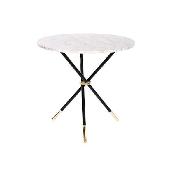 MDF trä metall sidobord DKD Home Decor vit/svart/guld