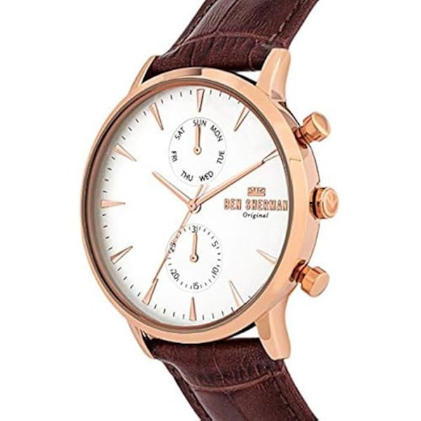 BEN SHERMAN Klocka Mod. Portobello Professional - Svart - Kvarts - Mineralglas - Läder - Herr