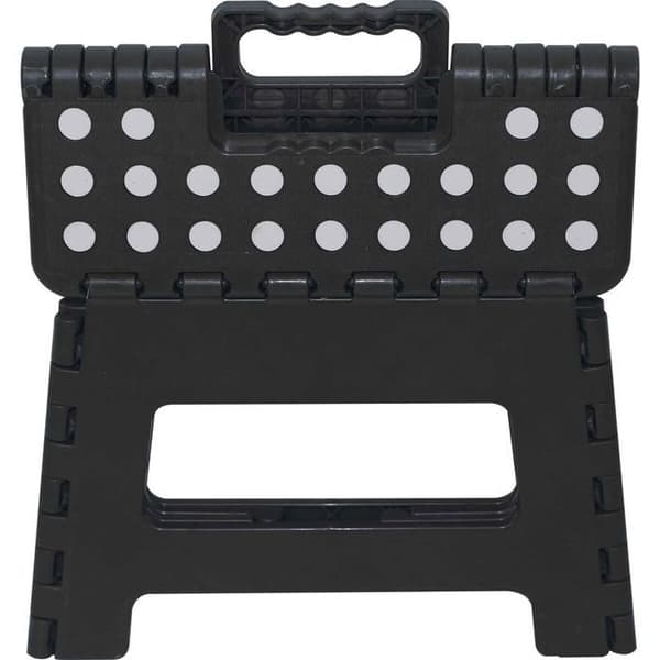 Taburet Trin Foldbar - MARBUENO - Trin - Plastik - Sort - Foldbar Svart