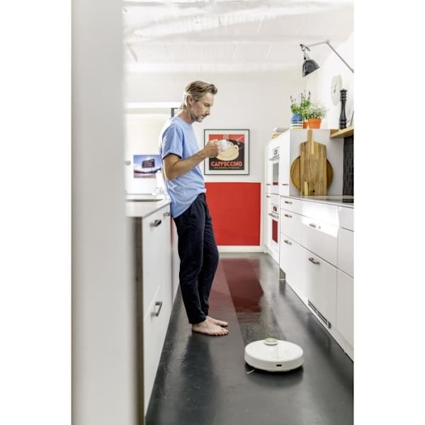 KARCHER RCV 3 - Robotstøvsuger og -moppe, App Control, LiDAR Laser Navigation, Kortlægning, Rumdetektion Vit
