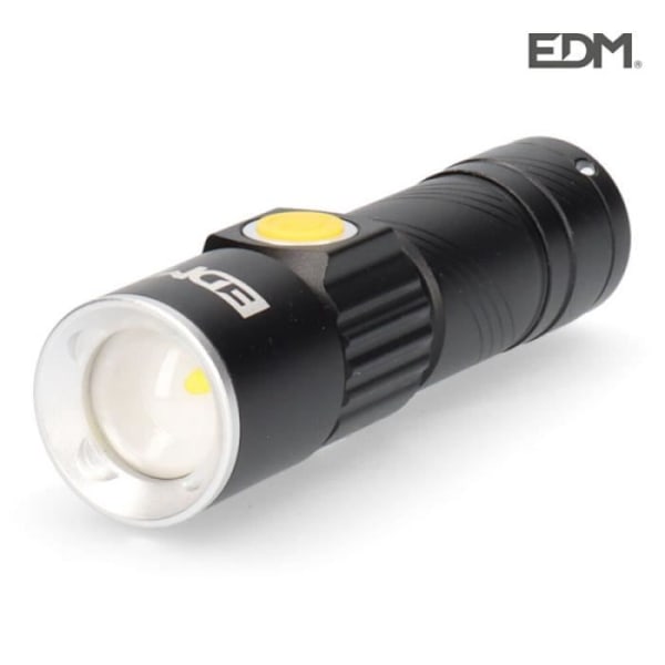 Käsivalo - GREENICE - Mini - Lataus USB - 120Lm - Zoom 1 LED 7500K Svart
