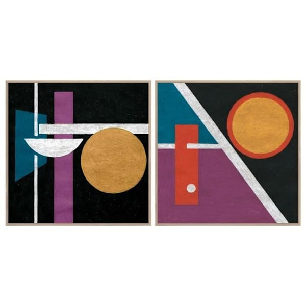 Kehys DKD Home Decor Abstract (2 kpl) (83 x 4,5 x 83 cm)