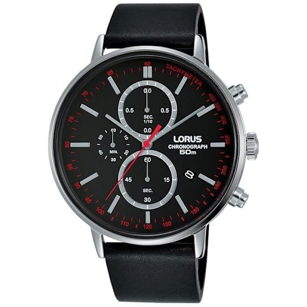 Klocka - LORUS - CLASSIC MAN RM365FX9 - Läder - Kvarts - Analogisk Svart grå