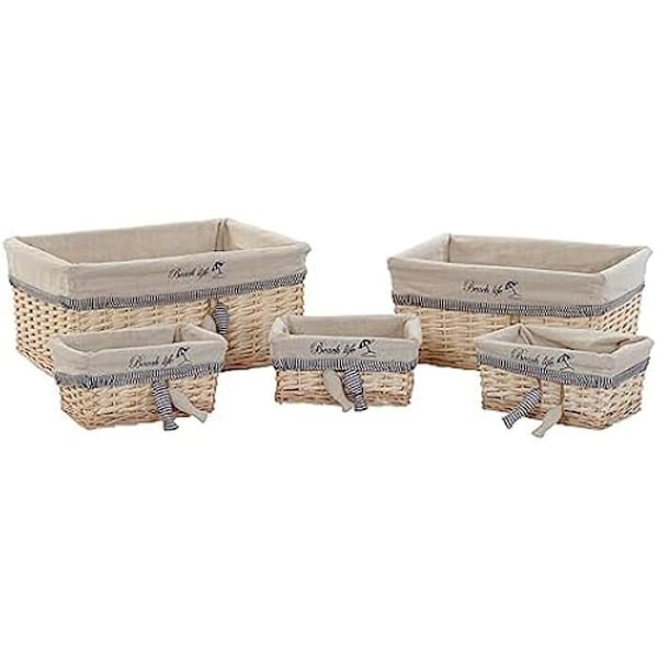 Korgset - DKD Home Decor - Flerfärgad - Polyester - 38 x 48 x 13 cm - Att montera själv mångfärgad