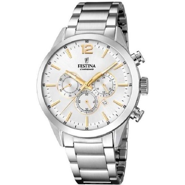 Kronografklocka - Festina - F20343-1 - Kvarts - Silver - 44 mm