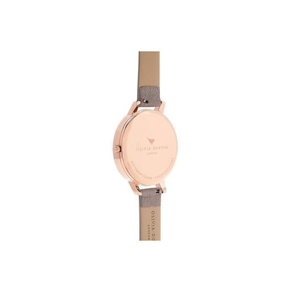 Analog klocka - Olivia Burton - OB16VE09 - Återvunnen läder - Roséguldskal - 38 mm Roséguld, vit