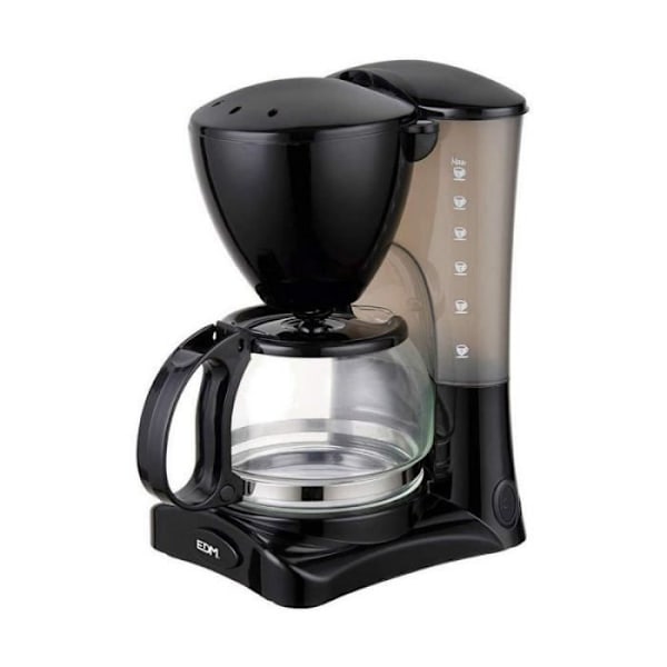 Tiputuskahviautomaatti - EDM - 6 kuppia - 550W - Musta - 16,5x12,5x24cm sort