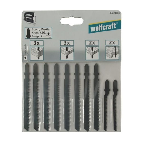 WOLFCRAFT 10-pack diverse SS Bosch-blad