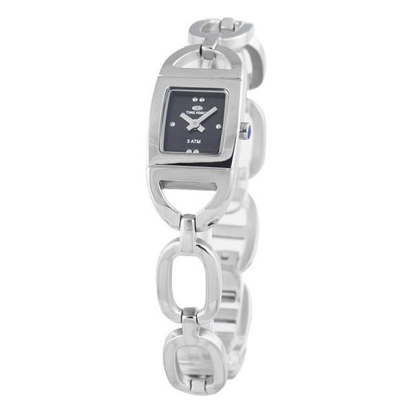 Ure - Time Force - TF2619L-02M-1 - Quartz - Stål - 18 mm - Sort